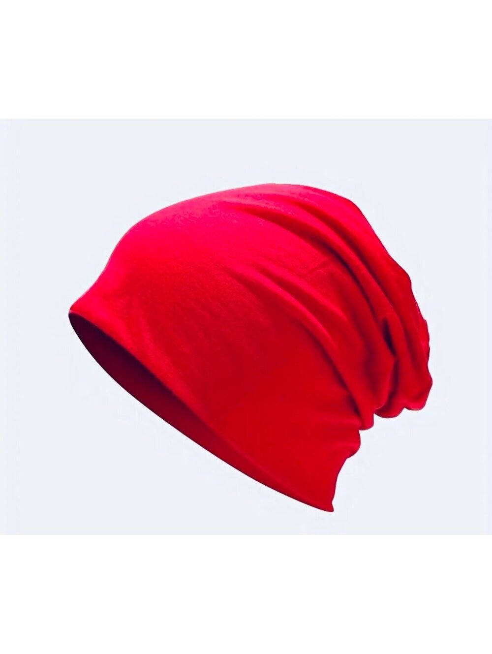 New - Stretchy Slouchy Beanie Hat - Red - OS
